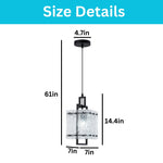 59’’ Light fixtures black lighting for dining room glass, metal pendant light