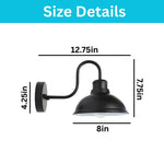 8 Inch wall sconces black wall light fixture metal vintage wall