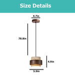 Industry light fixture natural dining room light wood, natural pendant light