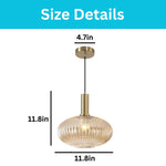 Contemporary lantern light metal glass mid century antique gold brass dining fixture
