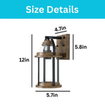 1 Pack lamp fixtures glass wall sconce wood brown lighting fixtures