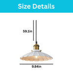 9.8 Inch vintage chandelier metal industrial hanging lamp white light fixture