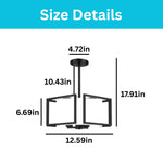 3-light ceiling lights farbic metal light fixture light black white flush mount light