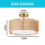 3 light bedroom lights metal rattanled light gold sconce lights