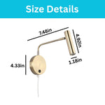 1 pack bedside lighting metal wall lights bronze spot light