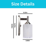2 pack bulb light glass metal shade of light linen frosted glas home lighting