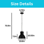 Industrial hanging light metal kitchen island black pendant lighting