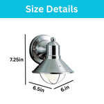 1 light wall sconce aluminum light bulb brushed nickel porch lights