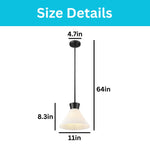 1-Light pendant light glass metal kitchen pendant lighting black milk white modern pendant fixture