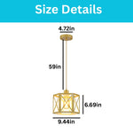 2 Pack hanging light gold kitchen lighting metal  pendant light