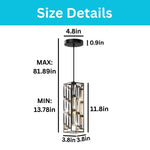 2 Pack island pendant lights aluminum crystal dining light black pendant light
