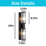 2 Pack vanity lights for mirror black wall sconces metal bathroom light fixtures