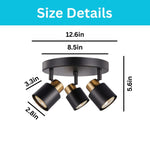 3 light led light metal bathroom light black room lighting
