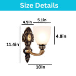 2 Pack bulb light copper light fixture brass, glass wall light