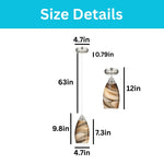 1 Pack pendant light glass kitchen island brown hanging lamp
