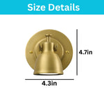 2  Pack light fixture gold wall sconce brass wall light