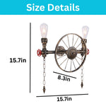 Industrial stylish lights and bulbs iron metal wall lights fixture gold lighting wall lights