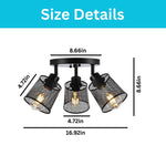 3 light led light metal light fixture black kitchen light
