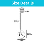 LED kitchen light fixture silver pendant light aluminum, iron hangable light