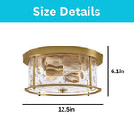 2 light ceiling lights glass metal lighting fixtures brushed gold living room light