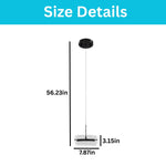 LED light fixture matte black dimmable light glass, metal pendant light