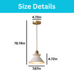 1 light hanging lights cement metal industrial chandelier gold white pendant light