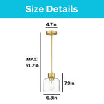 2-pack hanging fixture metal glass kitchen island brass pendant light