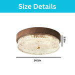 Adjustable bedroom lamps acrylic metal indoor light walnut led lighting