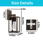 2 Pack bulb lights black brush gold wall sconce aluminum, tempered glass wall light