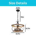 5 light dining light iron wood modern shade of lights black gray dining room table light