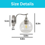 1-light  light fixtures metal bulbs light silver wall sconces