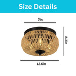 3 light light fixture woven rattan shade light brown foyer light
