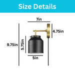 Industrial wall sconce iron light inside wall black Sacha wall lighting
