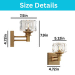 3.7 pounds bulb light gold light fixture metal wall sconce