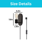 1-Light wall sconce metal wall lamp matte black wall lights