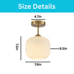 7.9” led lighting glass metal kitchen light white farmhouse light