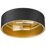 2 ilght close to ceiling lamp black and gold flush mount ceiling lighting