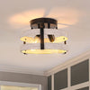 2 light drum ceiling light fixture farmhouse flush mount lighting