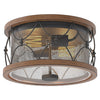 2 light farmhouse flush mount ceiling light fixture cage black ceiling lamp