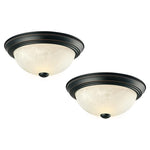 2 pack dimmable ceiling light fixture Alabaster glass ceiling lamp