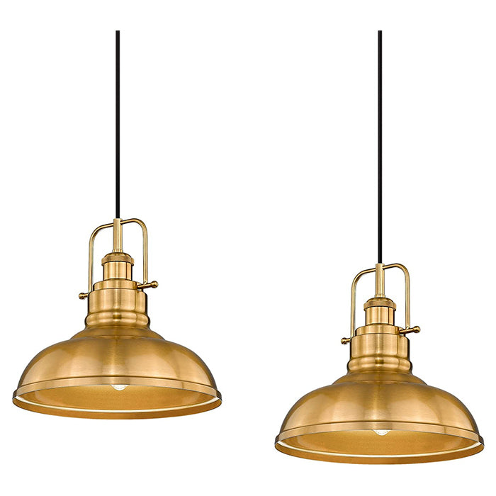 2 pack farmhouse pendant lamp industrial dome ceiling pendant light fixture