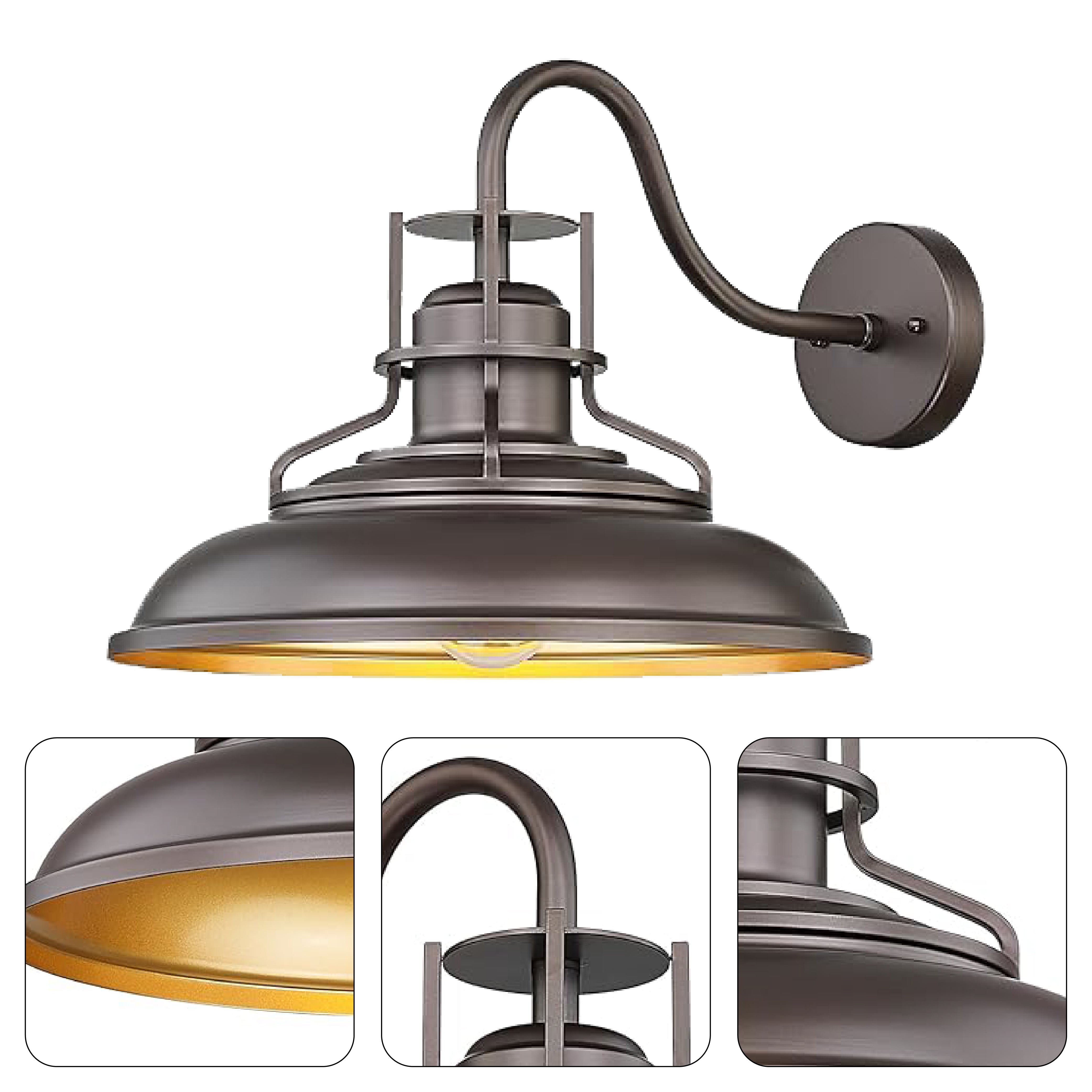 2-Pack farmhouse wall light black and ORB fixture light iron entryway light
