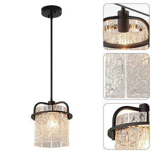 1 Light modern pendant lighting black and white fixtures lights iron and glass kitchen hanging light