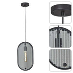 Adjustable height light fixture black pendant light glass hanging light