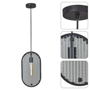 Adjustable height light fixture black pendant light glass hanging light