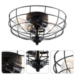 2 Pack farmhouse ceiling lighting black fixture ceiling light iron  flush mount light