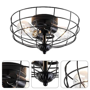 2 Pack farmhouse ceiling lighting black fixture ceiling light iron  flush mount light