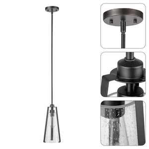 Seeded glass pendant lighting dark bronze kitchen lights metal lighting fixture