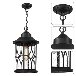 15 Inch exterior lamp Black hanging light Aluminum pendant light