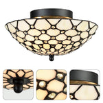 3 Lights light fixture bronze ceiling light metal,glass flush mount light